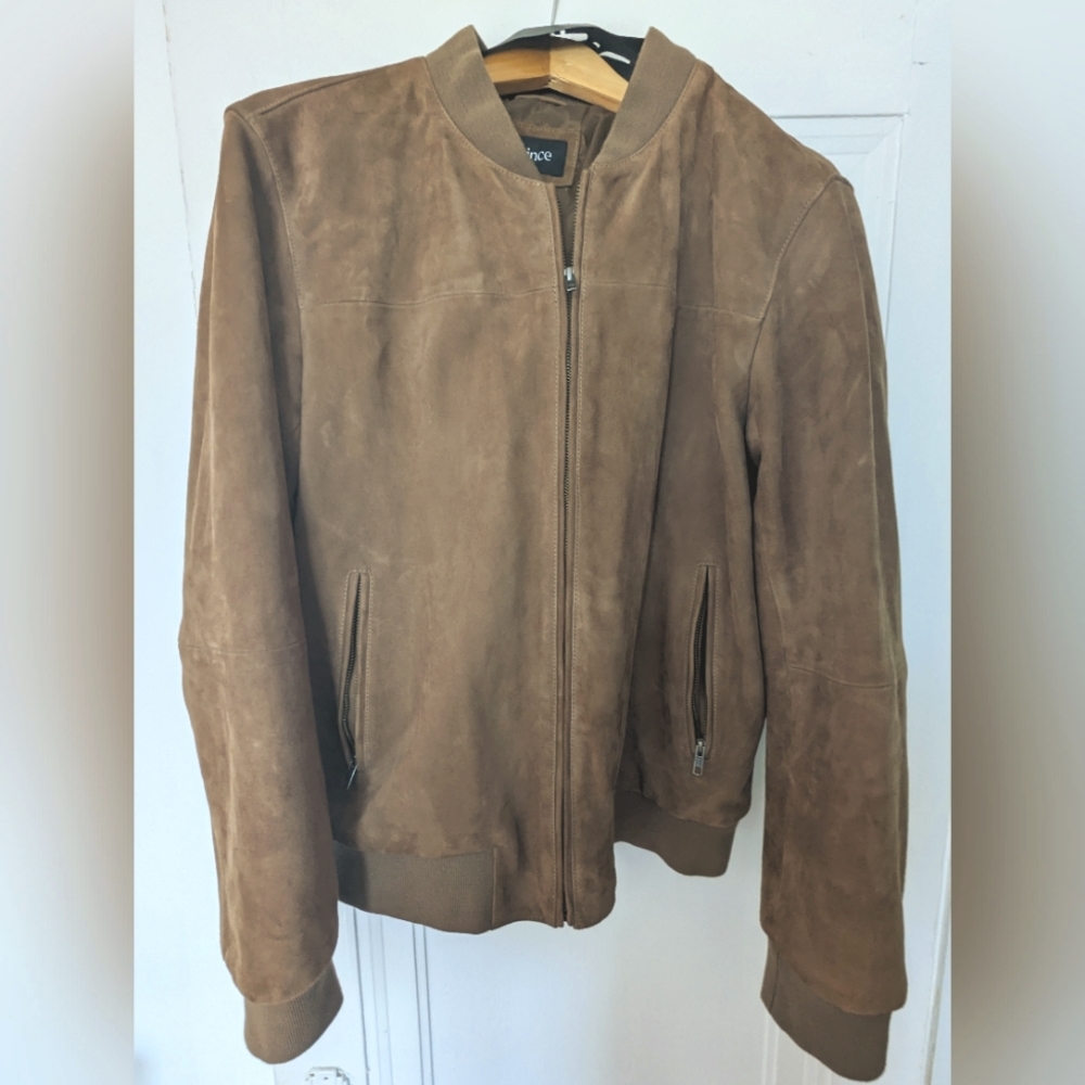 Quince Men's Suede Jacket in Cognac (Size Large)